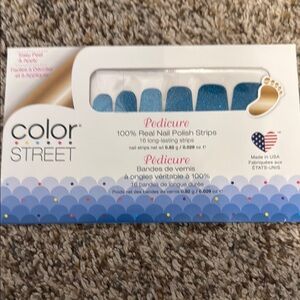 Color Street Blue Glitter Nail Polish Strips